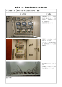 配电箱(柜)布线及接线安装工艺标准(0814)