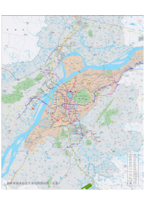 南京轨道交通线网规划图(都市发展区)远景