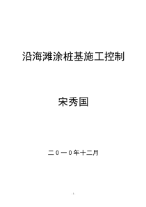 北段二期沿海滩涂桩基施工控制要1