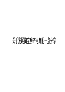 关于发展淘宝电商的一些项目分享