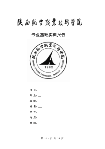 电子专业基础实训报告 (学生设计资料(仅供参考))