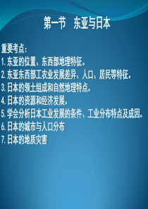 世界区域地理复习之东亚与日本