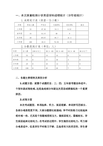 小学英语质量分析报告