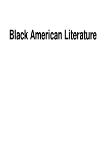 Black American Literature