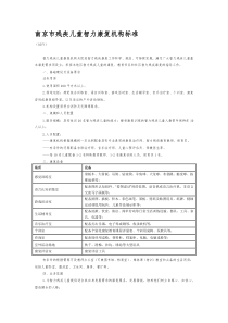 南京市残疾儿童康复机构建设标准