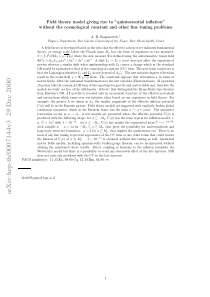 Field theory model giving rise to quintessential i