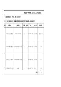 交通信号红绿灯工程设备报价明细表