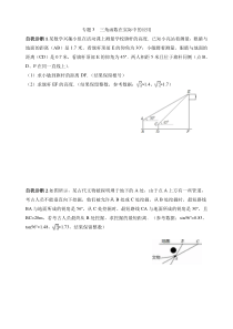 中考数学三角函数在实际中的应用(九年级下期复习用带答案)汇总