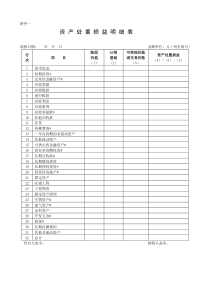 资产处置损益明细表及登写说明