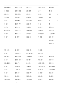 三年级(上册)口算题卡1400道