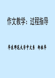 郑桂华作文教学过程指导