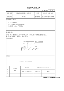 楼层标高抄测记录