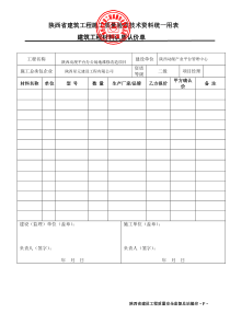 建筑工程材料认质认价单