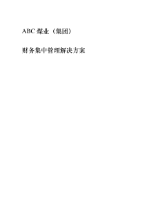 ABC煤业（集团）财务集中管理解决方案（DOC43）