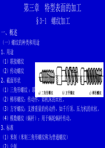 螺纹和成形表面加工