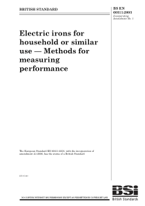 BSEN603112003家用和类似用途的电熨斗性能测量的方法