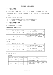 九年级数学上册二次函数讲义