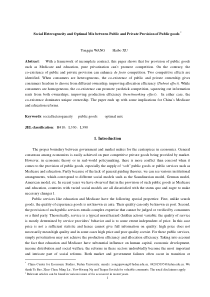 Social Heterogeneity and Optimal Mix between Publi