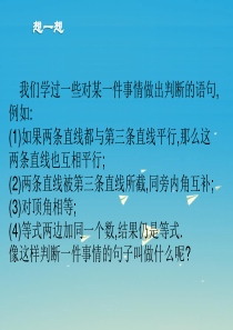 七年级数学下册命题、定理、证明课件(新版)新人教版