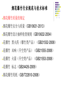 烟花爆竹作业安全技术规程课件PPT