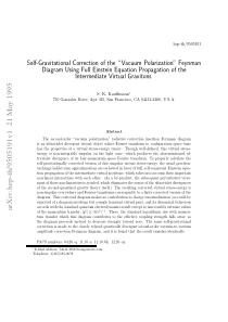 Self-Gravitational Correction of the Vacuum Polari