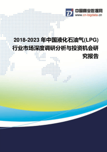 2018-2023年中国液化石油气(LPG)行业市场深度调研分析与投资机会研究报告-行业发展现状及趋