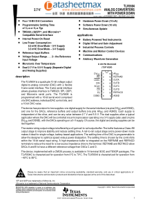 IC datasheet pdf-TLV5604,pdf(2.7-V to 5.5-V 10-Bit