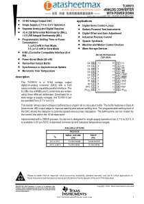 IC datasheet pdf-TLV5613,pdf(12-Bit Parallel Digit