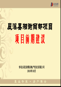 2010湘谢丽都项目项目前期建议