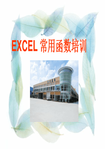 EXCEL常用函数培训教程（PPT30页)