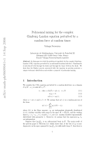 Polynomial mixing for the complex Ginzburg--Landau