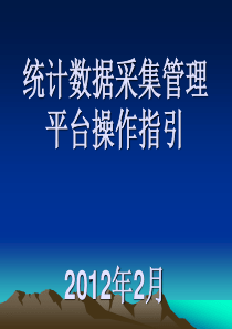 统计数据采集管理平台操作指引