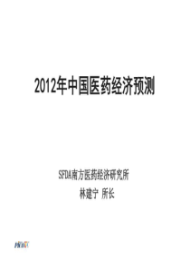 2012年中国医药经济预测-SFDA南方所林建宁