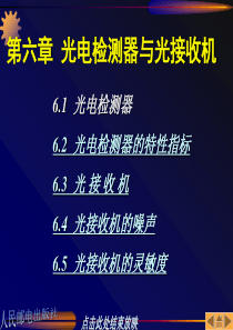 光通信：第06章光电检测器与光接收机