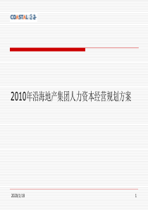 沿海地产集团人力资本经营规划方案