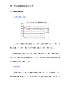 前4月全国通信业状况分析DOC7(1)