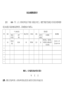 实名办税授权委托书(福建)