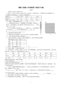 最新人教版八年级物理下册复习专题