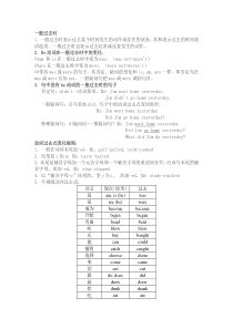 一般过去时讲解及习题