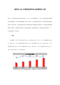 XXXX年咸阳市国民经济和社会发展统计公报