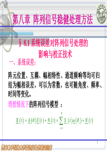 第八章 阵列信号稳健处理方法