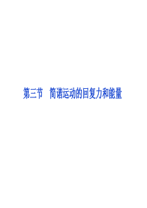 11.3 简谐运动的回复力和能量