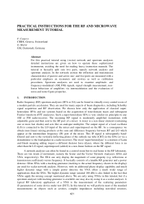PRACTICAL INSTRUCTIONS FOR THE RF AND MICROWAVE ME