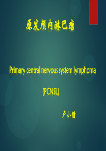 CNS淋巴瘤MRI诊断课件