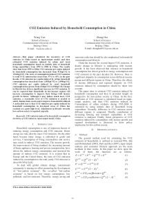 CO2 Emission Induced by Household Consumption in C