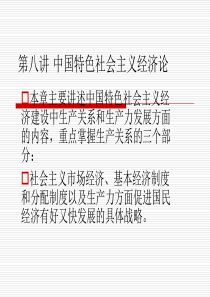 第八讲 中国特色社会主义经济论