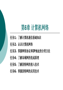 多媒体技术第6章任务1了解计算机通信基础知识