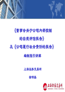 内控及社会责任指引讲解