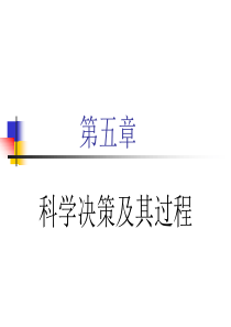 0 9 第五章  科学决策及其过程