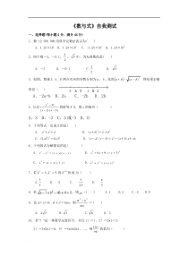 2017年中考总复习数与式测试练习试题及答案